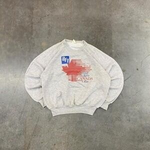 Vintage Canada Graphic Grey Crewneck Sweatshirt Mens Medium